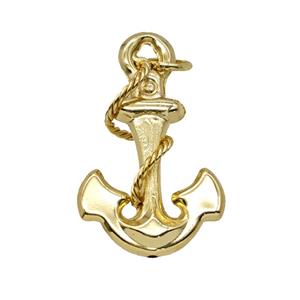 Copper Anchor Pendant Gold Plated, approx 32-55mm [FD25275]