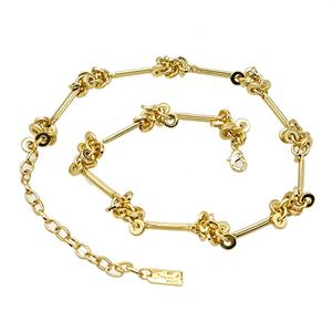 Copper Necklace Chain Gold Plated, approx 6mm, 40-45cm length [FD25350]