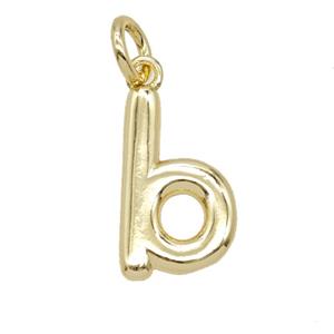 Copper Letter-b Pendant Gold Plated, approx 12-22mm [FD25388]