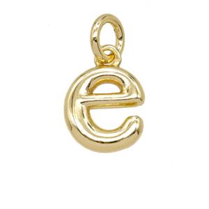 Copper Letter-e Pendant Gold Plated, approx 12-22mm [FD25391]