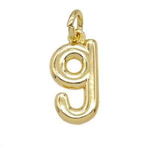 Copper Letter-g Pendant Gold Plated, approx 12-22mm [FD25393]