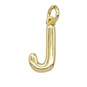 Copper Letter-j Pendant Gold Plated, approx 12-22mm [FD25396]