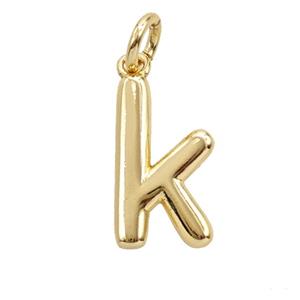 Copper Letter-k Pendant Gold Plated, approx 12-22mm [FD25397]