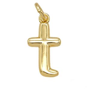 Copper Letter-t Pendant Gold Plated, approx 12-22mm [FD25406]
