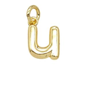Copper Letter-u Pendant Gold Plated, approx 12-22mm [FD25407]