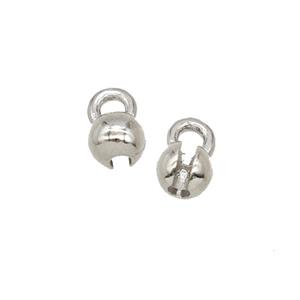 Ballchain End Copper Platinum Plated, approx 5mm [FD25416-5MM]