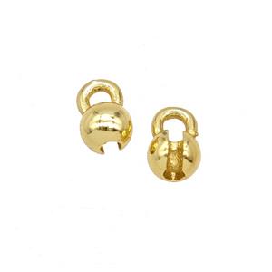 Ballchain End Copper Gold Plated, approx 3.5mm [FD25417-3.5MM]