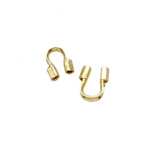 Wire Thimble Protector Copper Gold Plated, approx 5mm [FD25419-5MM]