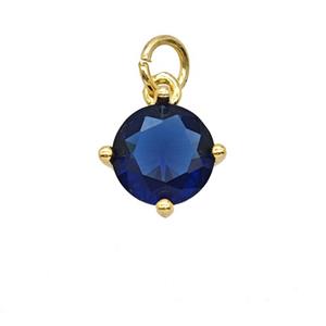 Blue Crystal Glass Pendant, approx 8mm [FD25426]