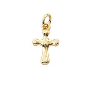 Copper Cross Pendant Gold Plated, approx 9-11.5mm [FD25487]