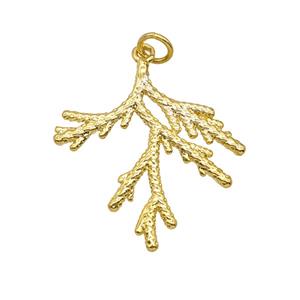 Copper Tree Branch Pendant Gold Plated, approx 25mm [FD25565]