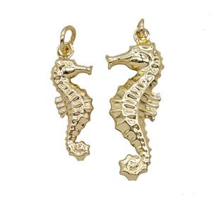 Copper SeaHorse Pendant Gold Plated, approx 11-25mm [FD25573-L]