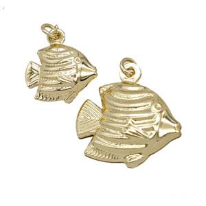 Copper Fish Pendant Gold Plated, spp 10-12mm [FD25580-S]
