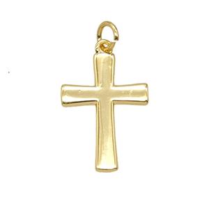 Copper Cross Pendant Gold Plated, approx 14.5-22mm [FD25588]