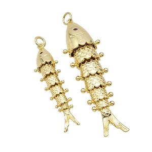 Copper Fish Pendant Gold Plated, approx 8-42mm [FD25623-S]