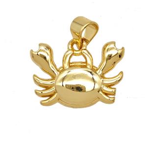 Copper Crab Pendant 18K Gold Plated, approx 14-17mm [FD25833]