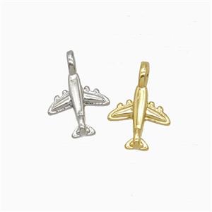 Copper Airplane Pendant Mixed, approx 8mm [FD25861]