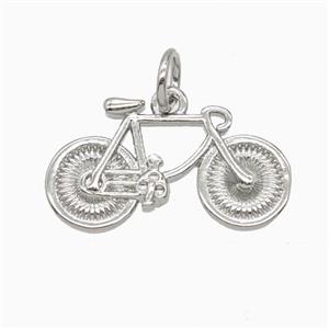 Copper Bicycle Pendant Sports Platinum Plated, approx 11-19mm [FD25865]