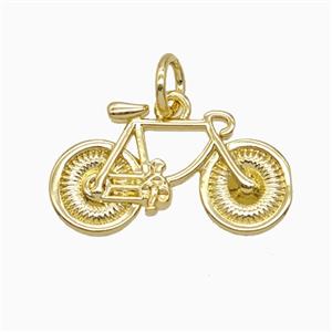 Copper Bicycle Pendant Sports Gold Plated, approx 11-19mm [FD25866]