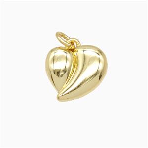 Copper Heart Pendant Gold Plated, approx 13mm [FD25880]