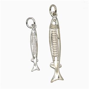 Copper Fish Pendant Platinum Plated, approx 5-30mm [FD25883-L]