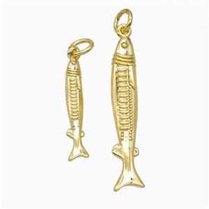 Copper Fish Pendant Gold Plated, approx 5-30mm [FD25884-L]
