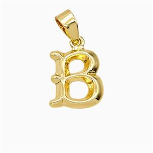Copper Letter-B Pendant Gold Plated, approx 10-13mm [FD25960]