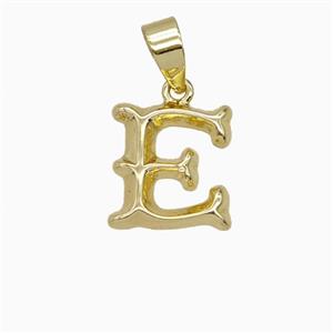 Copper Letter-E Pendant Gold Plated, approx 10-13mm [FD25963]
