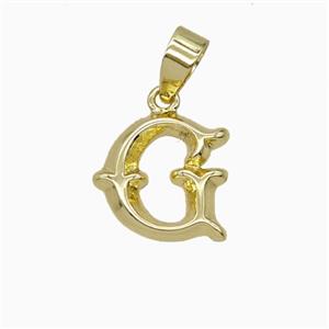 Copper Letter-G Pendant Gold Plated, approx 10-13mm [FD25965]