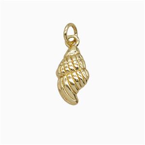 Copper Conch Shell Pendant Gold Plated, approx 7-13mm [FD26045]