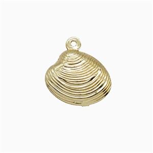 Copper Scallop Shell Pendant Gold Plated, approx 11-13.5mm [FD26046]