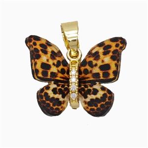 Blackorange Resin Butterfly Pendant Gold Plated, approx 15-18mm [FD26157]