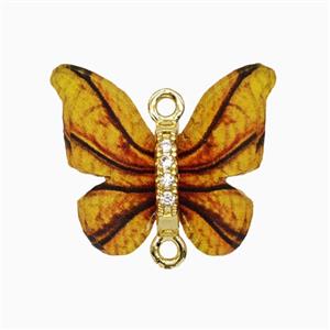 Orange Resin Butterfly Connector Gold Plated, approx 15-18mm [FD26171]
