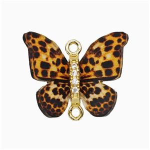 Orange Resin Butterfly Connector Gold Plated, approx 15-18mm [FD26174]