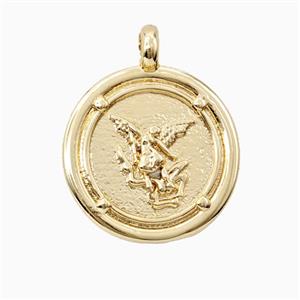 Copper Fairy Pendant Gold Plated, approx 20mm [FD26176]