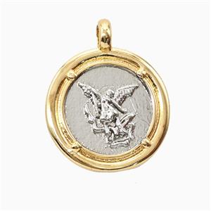 Copper Fairy Pendant Platinum Gold Plated, approx 20mm [FD26187]