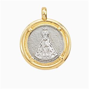 Copper Pope Pendant Platinum Gold Plated, approx 20mm [FD26191]
