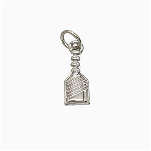Copper Perfume Bottle Pendant Platinum Plated, approx 5-12mm [FD26251]