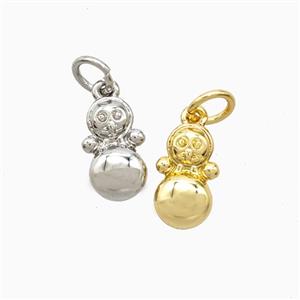 Copper Snowman Pendant Mixed, approx 6-10mm [FD26333]