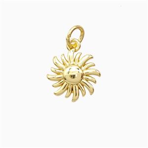 Copper Sun Pendant Gold Plated, approx 11mm [FD26335]