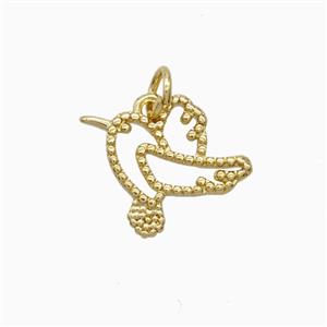 Copper Birds Pendant Gold Plated, approx 13.5-16mm [FD26347]