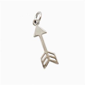 Copper Arrow Pendant Platinum Plated, approx 6-17mm [FD26348]