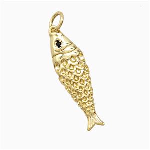 Copper Fish Pendant Gold Plated, approx 7-25mm [FD26374]