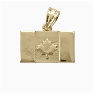 Canadian Maple Leaf Charms Copper Pendant Gold Plated, approx 12-20mm [FD26379]