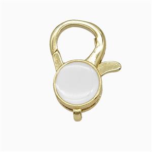 Copper Lobster Clasp Enamel Gold Plated, approx 13-20mm [FD26441]