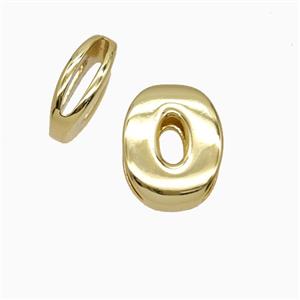 Copper letter Bead, Gold Plated, approx 8-14mm, 1.6-10mm hole [FD26520]