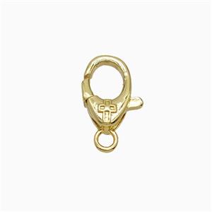 Copper Lobster Clasp Cross Gold Plated, approx 10mm [FD26583]