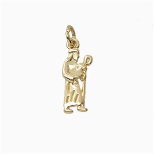 Copper Jesus Pendant Gold Plated, approx 7-15mm [FD26607]
