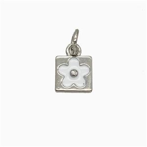 Copper Pendant, Platinum Plated, approx 7mm [FD26650]