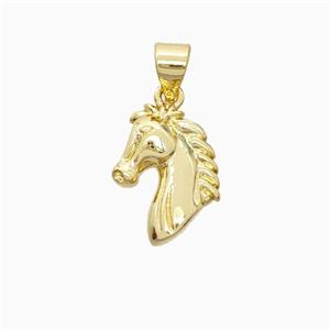 Copper Horse-Head Pendant Gold Plated, approx 11-15mm [FD26681]